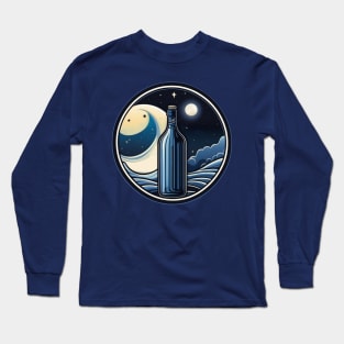 moon light with bottle in the mars Long Sleeve T-Shirt